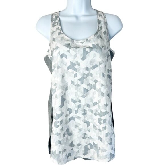 Tuff Athletics Women’s Tank Top Geometric Print Activewear Gray Size Small - Picture 2 of 16